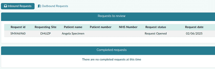 Request Screen